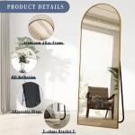 Metal Arch Full Length Mirror Floor Mirror Wall-Mounted - Image 18