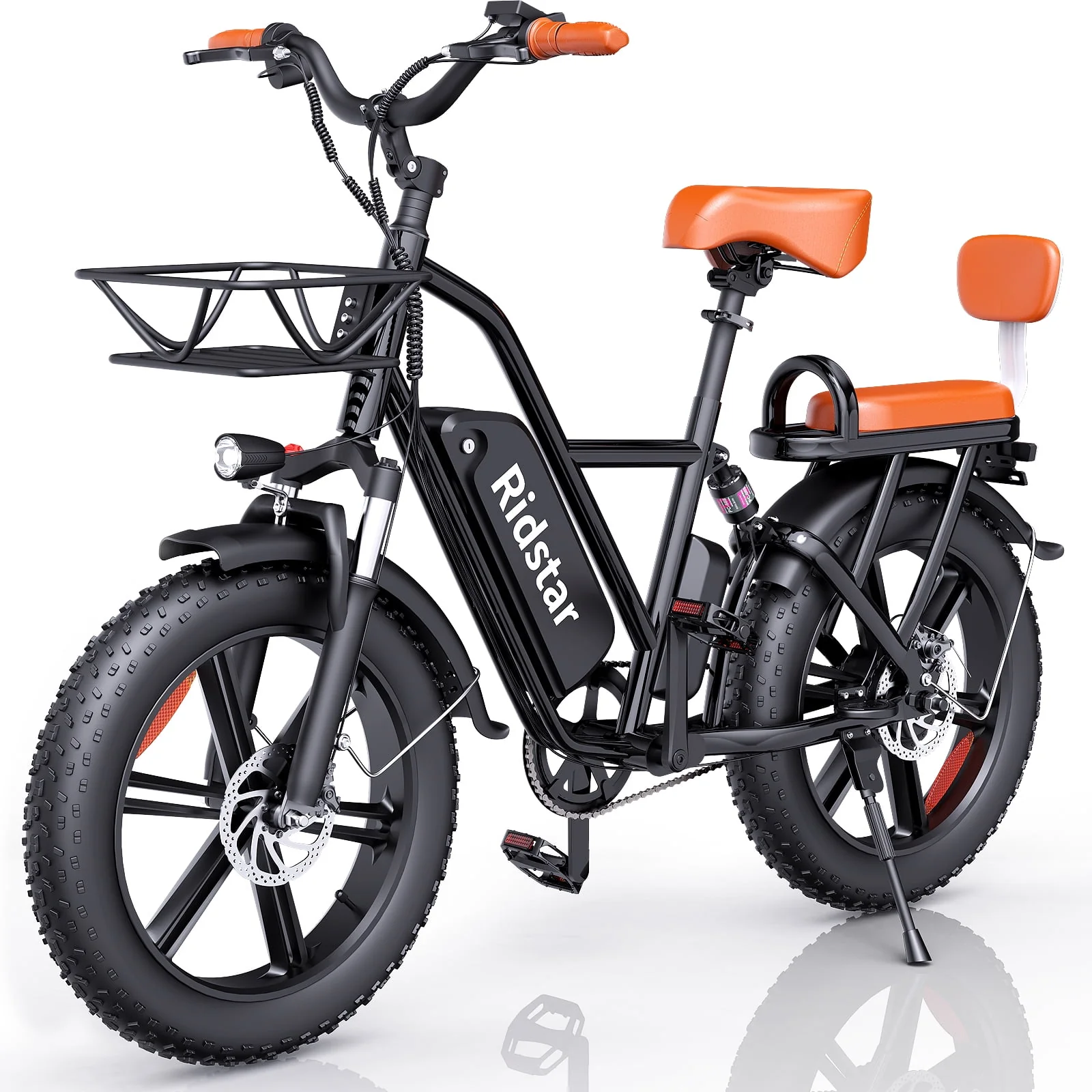 EC0BD3B5-D960-9410-F006-17322CD7EB90 Electric Bike for Adults,750W 30-70Miles 48V 15AH Removable Battery Ebike 20" x 4.0 Fat Tire Beach Commuting E-Bike 2 Seater W/Fork Suspension UL2849 - Image 1